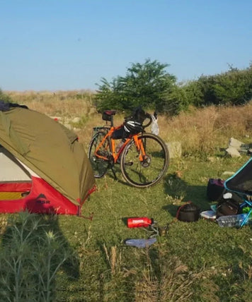 A setup for a three month cycle tour