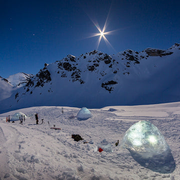 4 season geodesic mountain tent in winter conditions