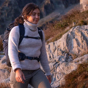 Hillwalker wearing fleece midlayer