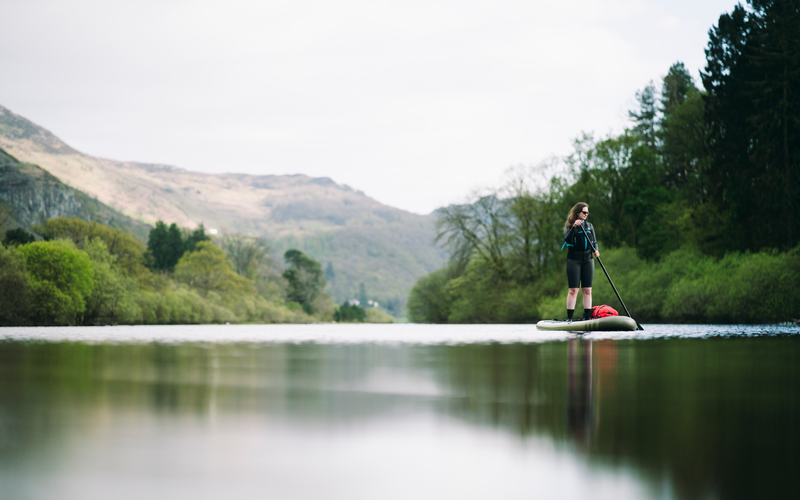 Paddleboard river touring and camping trip