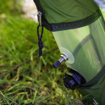 Two person tarp set up