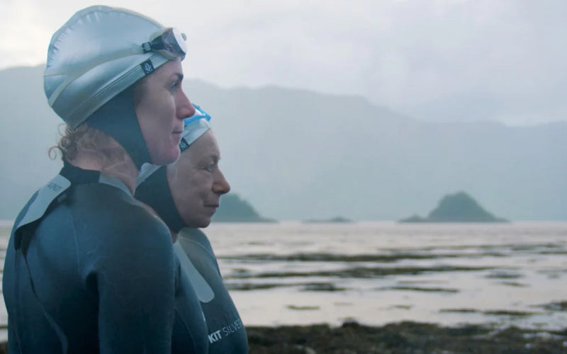 Wild swimmers about to enter the water