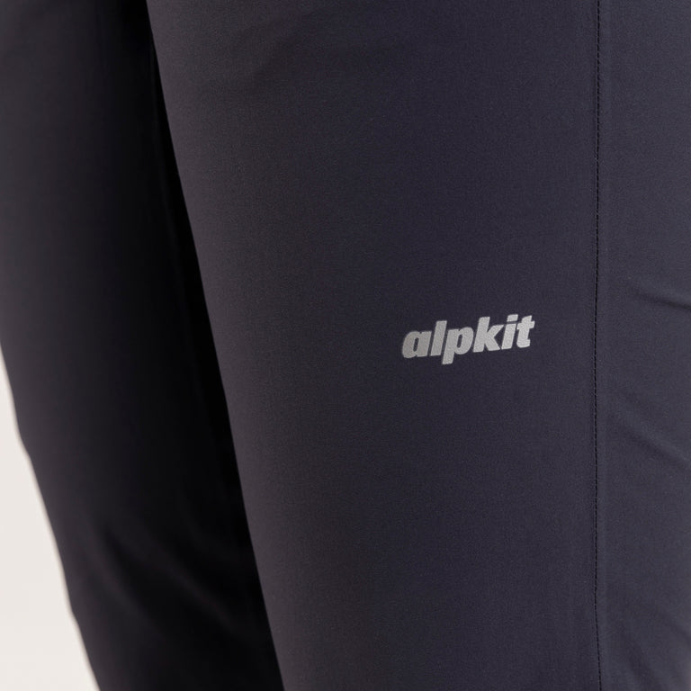 alpkit womens equinox waterproof trousers in black logo|rg