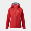 alpkit womens balance waterproof jacket in chipotle red
