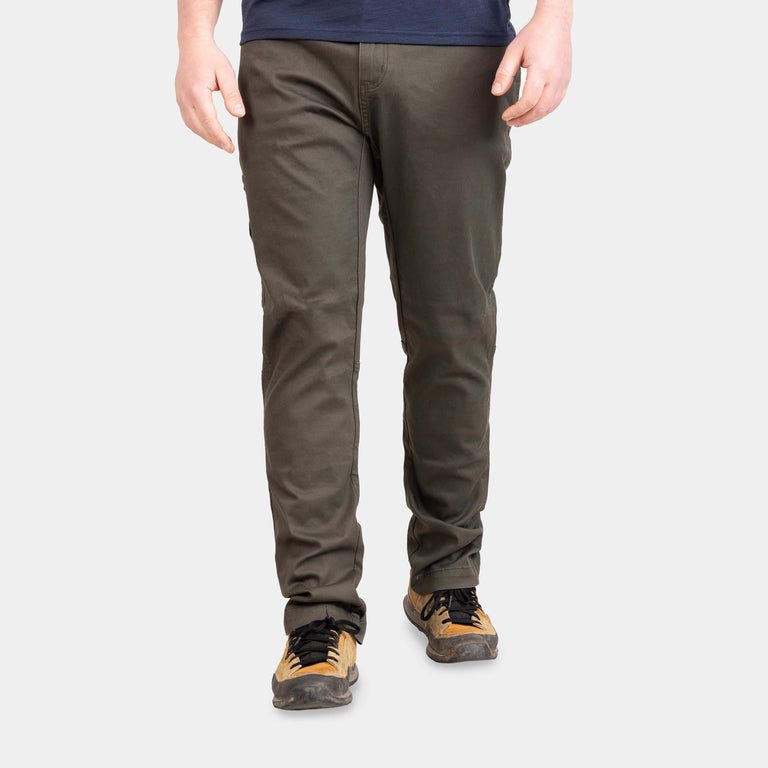 alpkit mens Kraft trousers in kelp green|tf - closed
