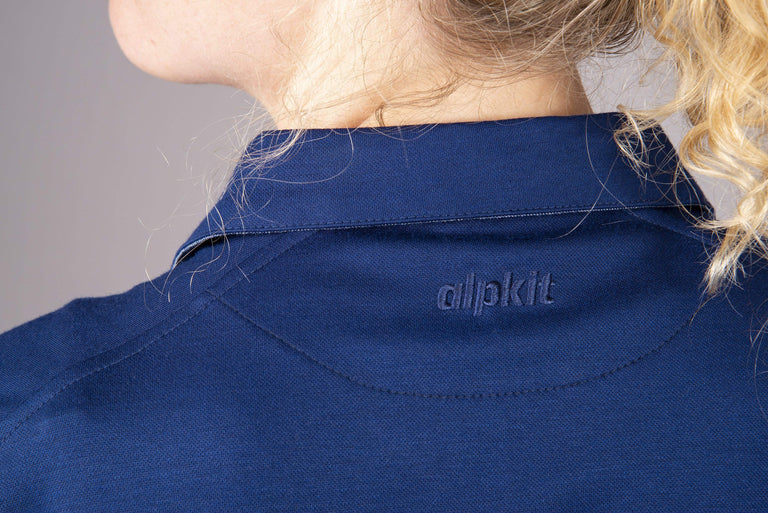 womens alpkit cabrera polo in navy logo 